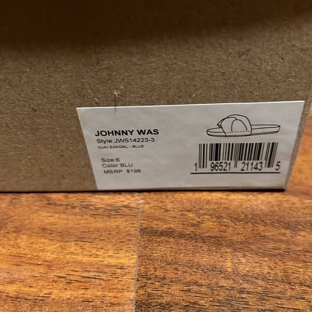 JOHNNY WAS Ojai Sandal in Blue Denim Size 6 - New - Picture 3 of 8